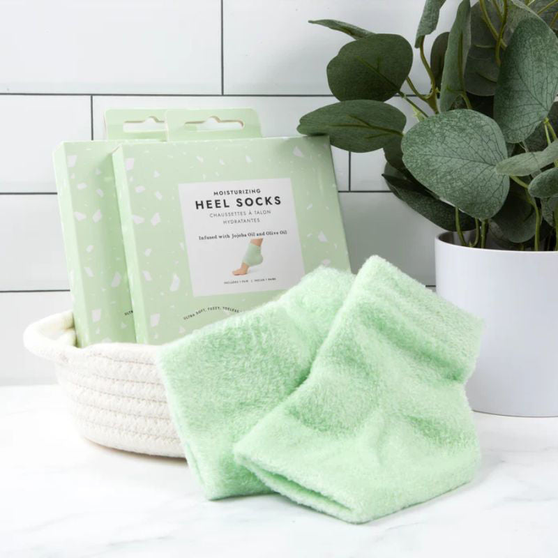 Voesh Moisturizing Heel Socks Mint Hos Frisøren Baronen