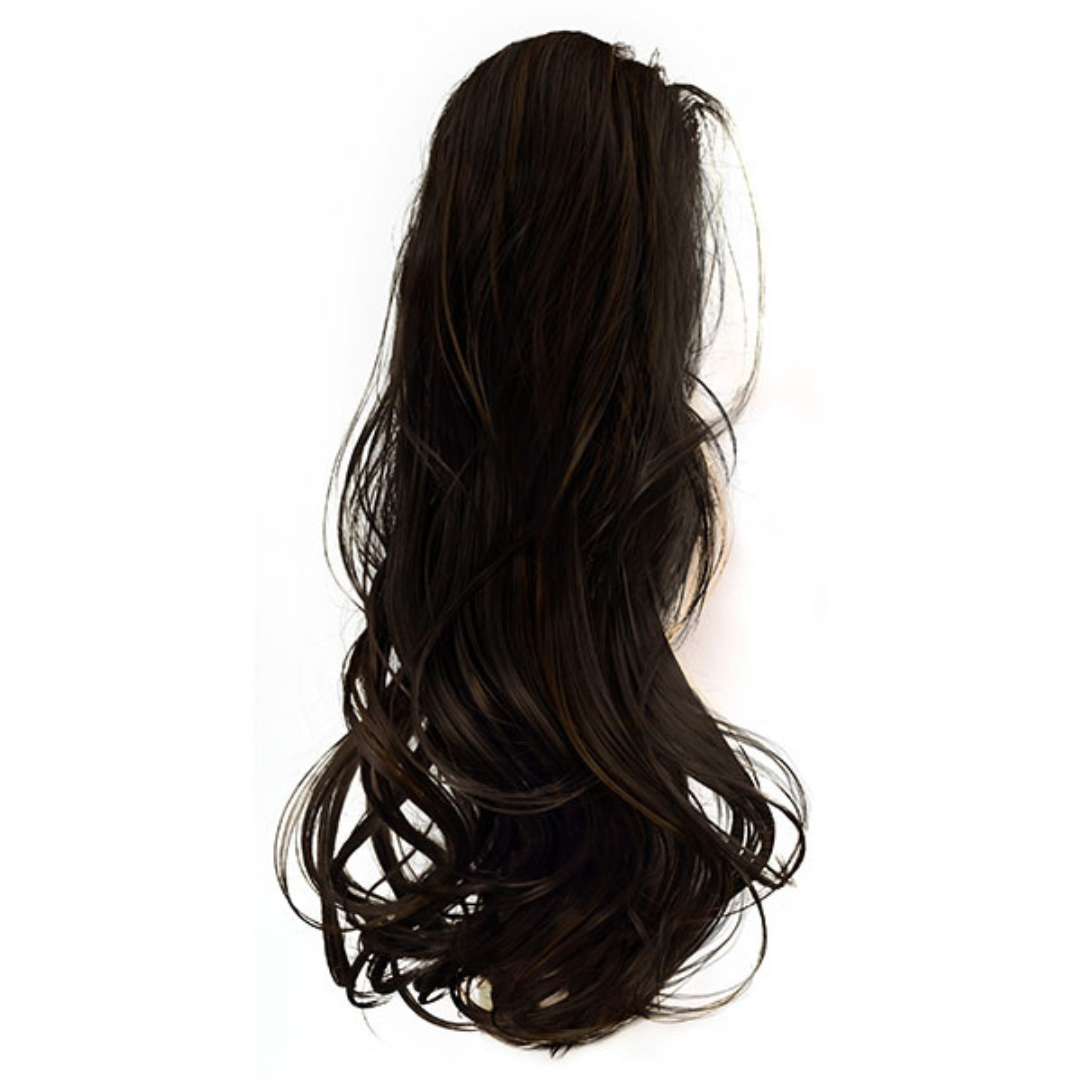 Luksuriøse Mørkebrun Ponytail Extensions Nr 3 - Black Friday!