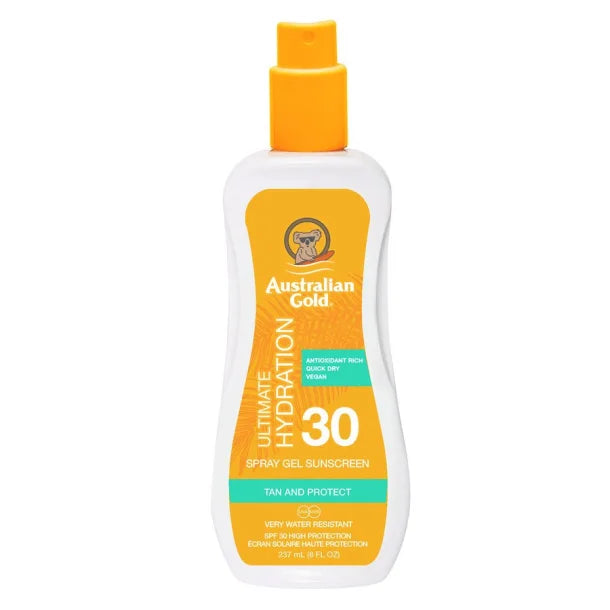 Australian Gold Ultimate Hydration Lotion Med Spray Faktor 30 Solcreme Hos Frisøren Baronen