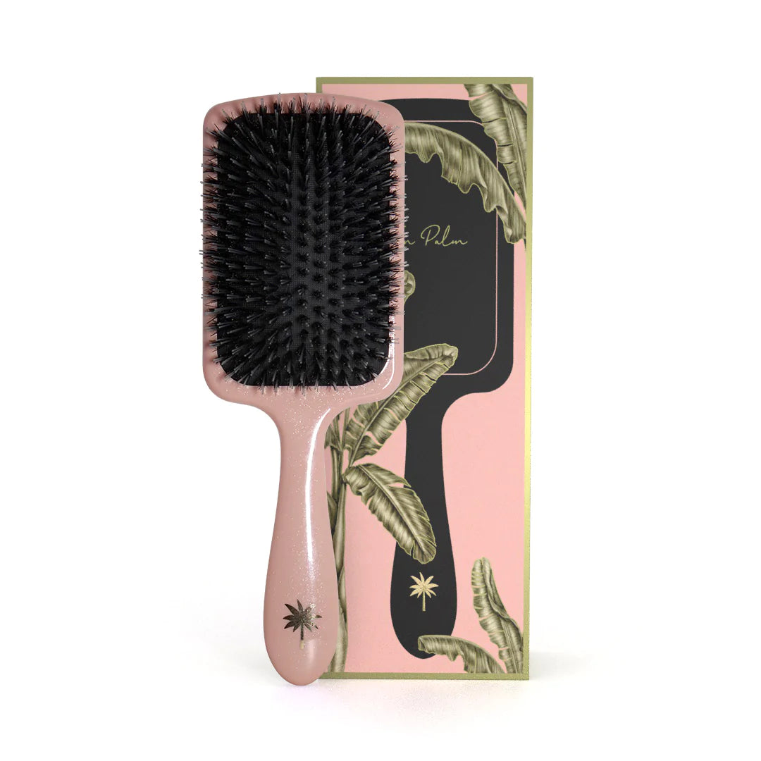 Fan Palm Double Bloom Paddle Hårbørste Large Hos Frisøren Baronen