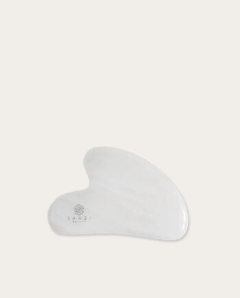 Sanzi Beauty Gua Sha White Jade Round   Hos Frisøren   Baronen