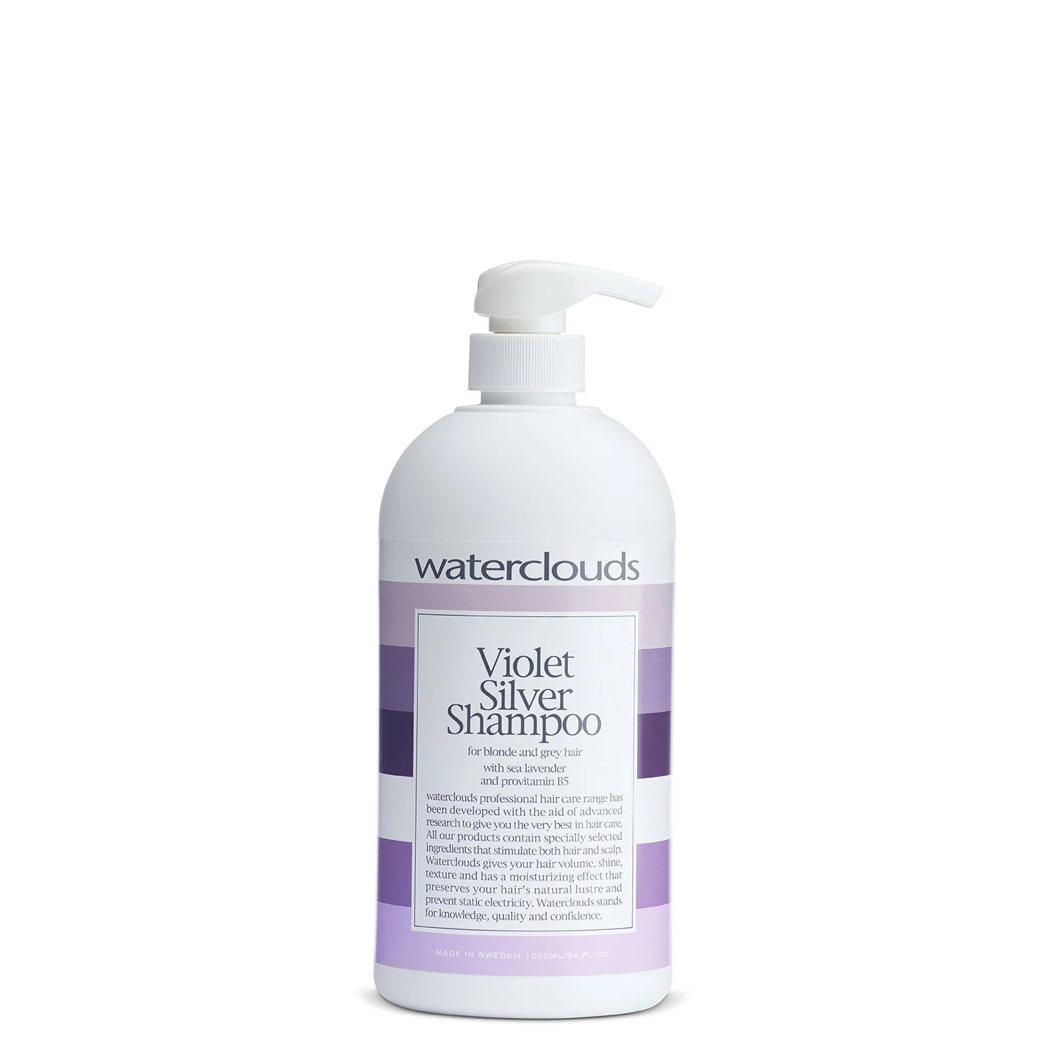 Waterclouds Violet Silver Shampoo 1000ml Hos Frisøren Baronen