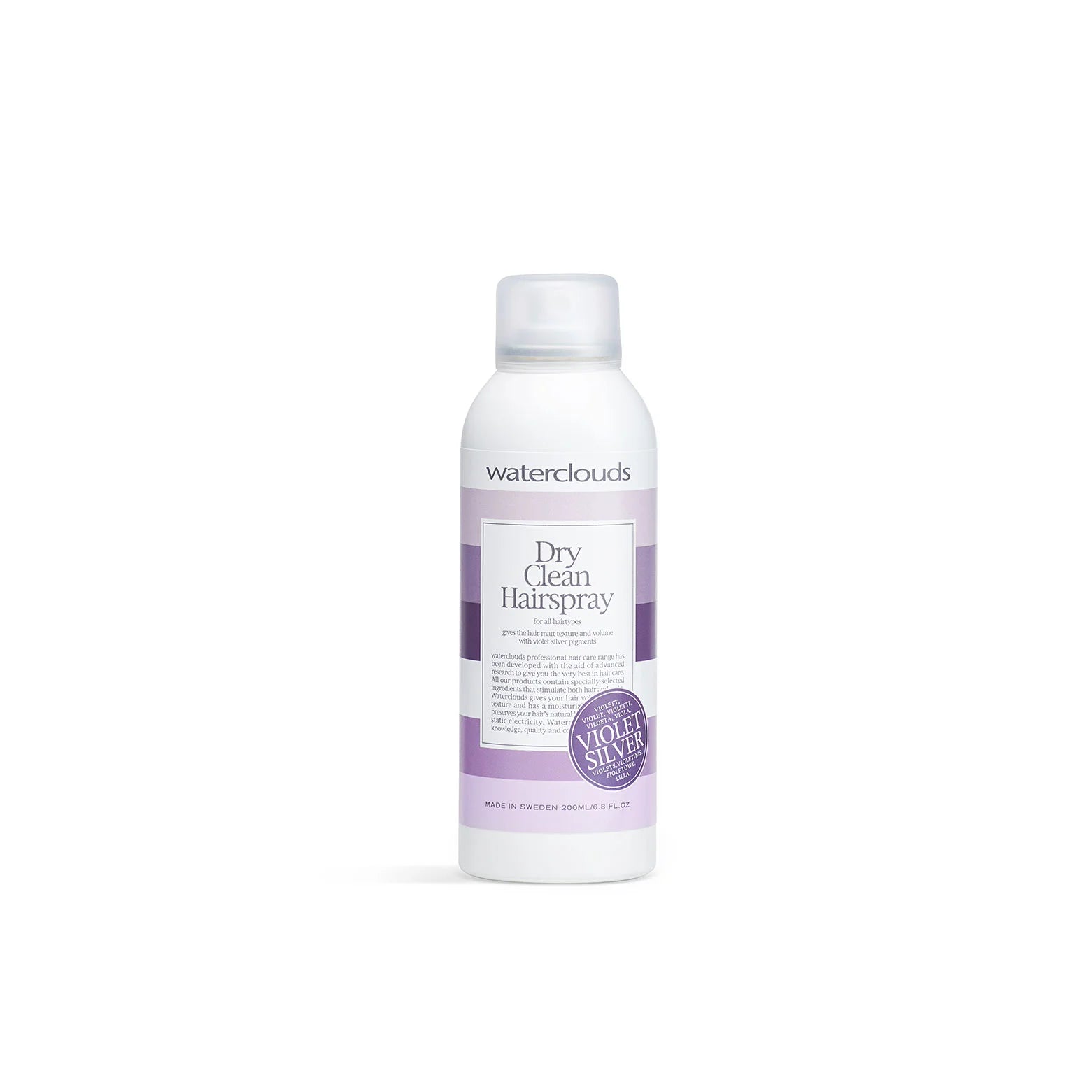 Waterclouds Dry Clean Violet Silver 200ml Hos Frisøren Baronen