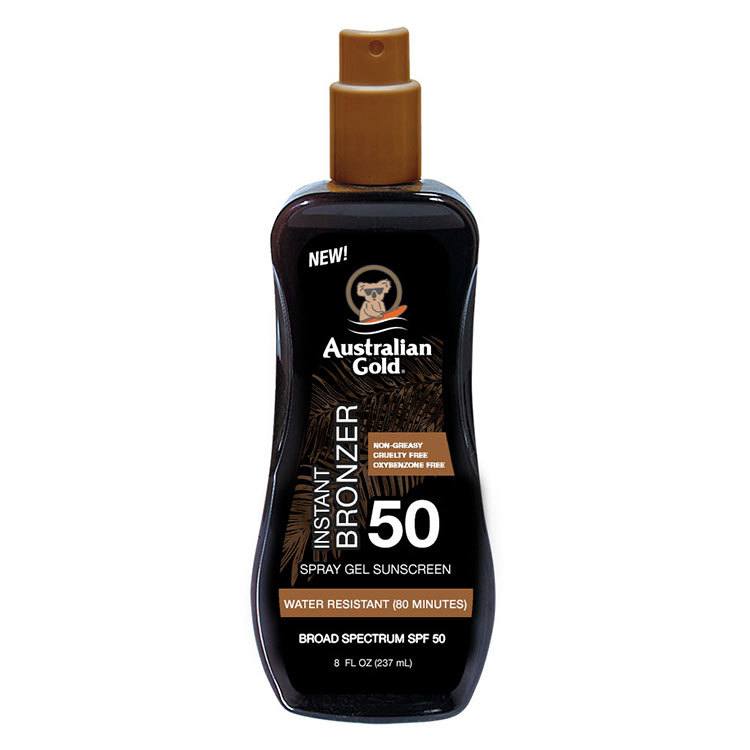 Australian Gold Solcreme Lotion Spray Spf 50 M Bronzer 237ml Solcreme Hos Frisøren Baronen