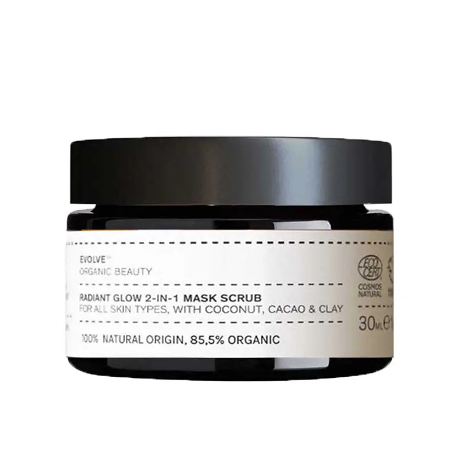 Evolve Radiant Glow 2 In 1 Mask Scrub 30ml Hos Frisøren Baronen