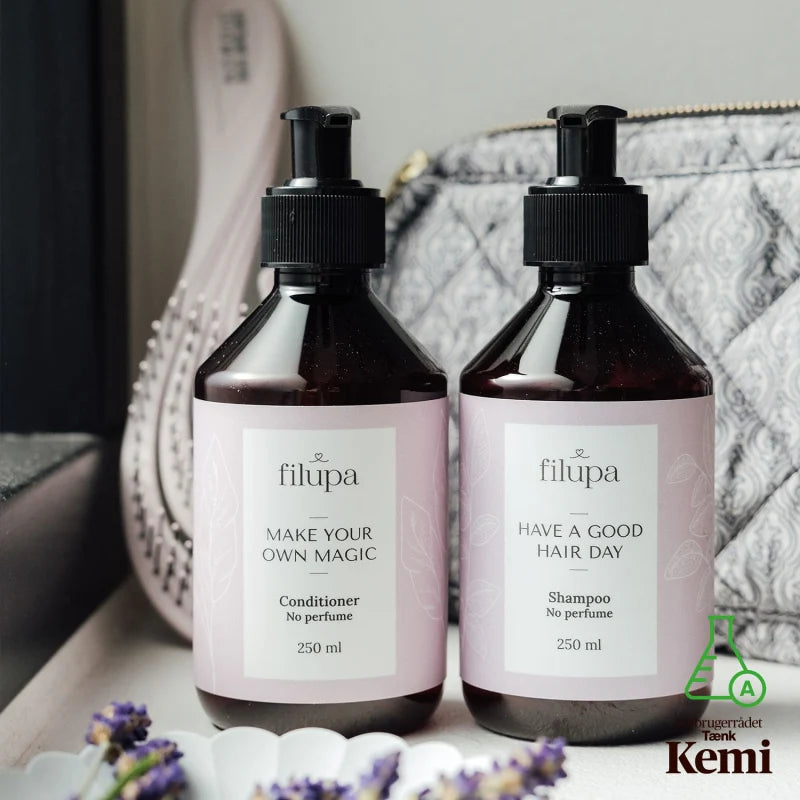 Filupa Shampoo Conditioner Sæt 2x250ml Uden Parfume Hos Frisøren Baronen