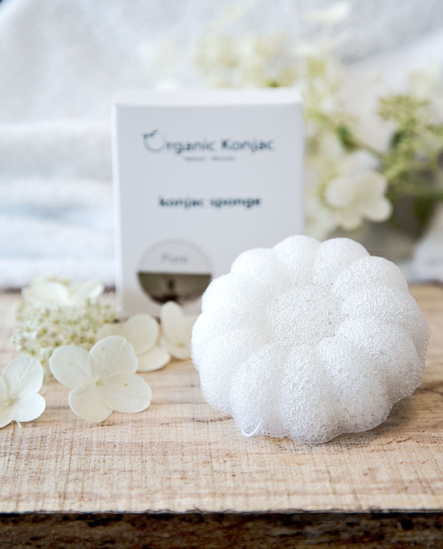 Organic Konjac Svamp Pure Flower Til Babyer Og Børn Hos Frisøren Baronen
