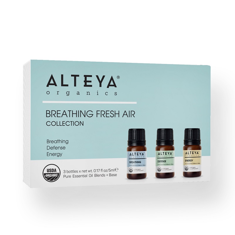 Alteya Organics økologiske Essentielle Olier Breathing Fresh Air Gaveæske