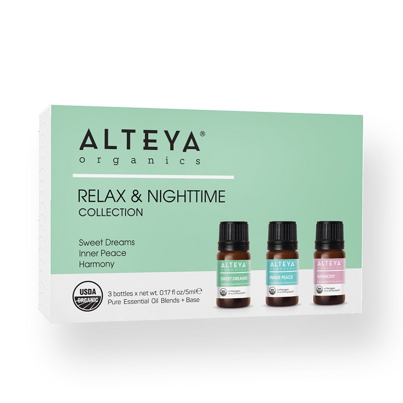 Alteya Organics økologiske Essentielle Olier Relax Nighttime Gaveæske