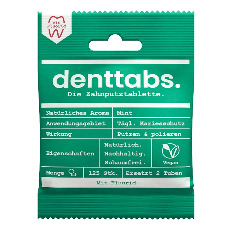 Denttabs Tandpasta Tabletter Med Fluorid