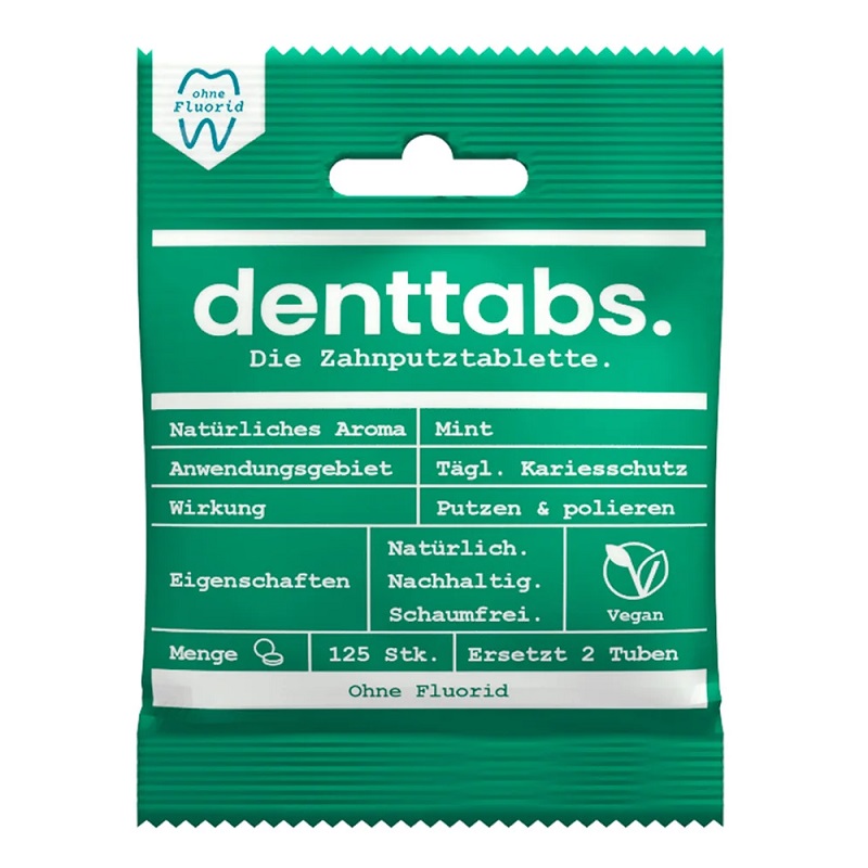 Denttabs Tandpasta Tabletter Uden Fluorid