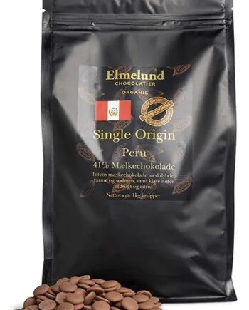 Elmelund Chocolatier   økologiske Chokolade Knapper   41  Mælkechokolade   1 Kg