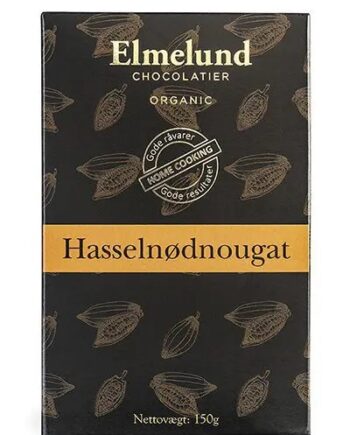 Elmelund Chocolatier   økologisk Hasselnødnougat 150g