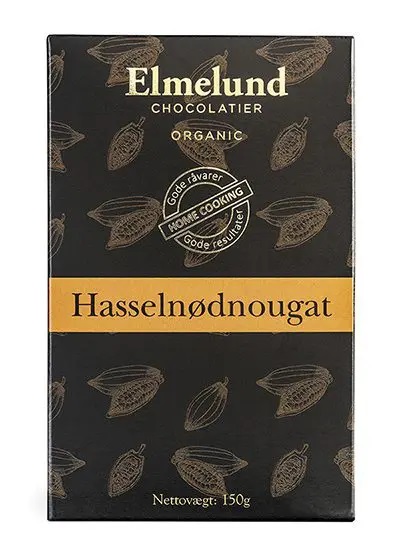 Elmelund Chocolatier økologisk Hasselnødnougat 150g