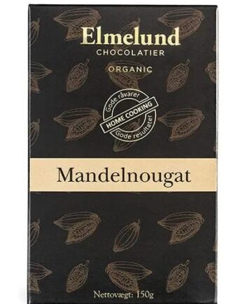 Elmelund Chocolatier   økologisk Mandelnougat 150g