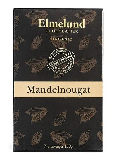Elmelund Chocolatier økologisk Mandelnougat 150g