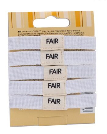 Fair Squared   Hårelastikker 5 Pak   Hvid
