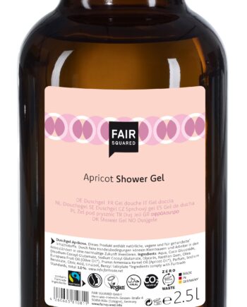 Fair Squared   Storkøb 2 5 Liter Flydende økologisk Shower Gel Med Apricot