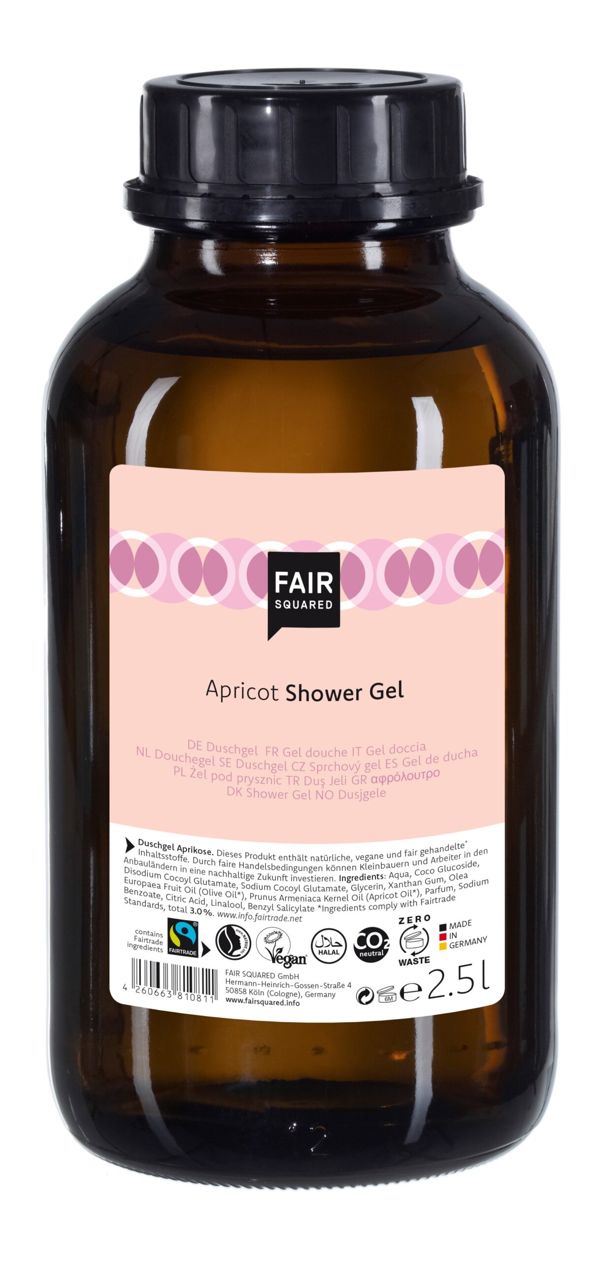 Fair Squared Storkøb 2 5 Liter Flydende økologisk Shower Gel Med Apricot