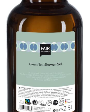 Fair Squared   Storkøb 2 5 Liter Flydende økologisk Shower Gel Med Green Tea