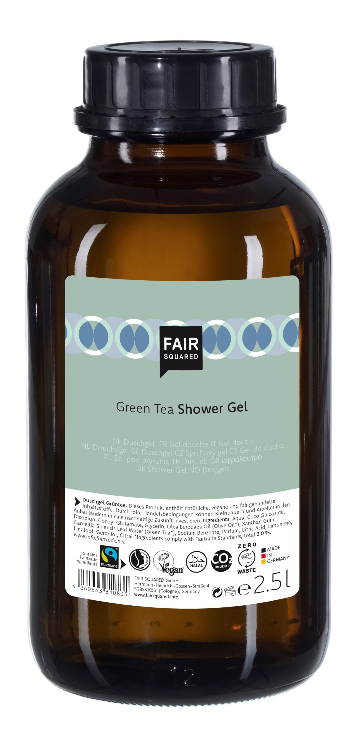 Fair Squared Storkøb 2 5 Liter Flydende økologisk Shower Gel Med Green Tea