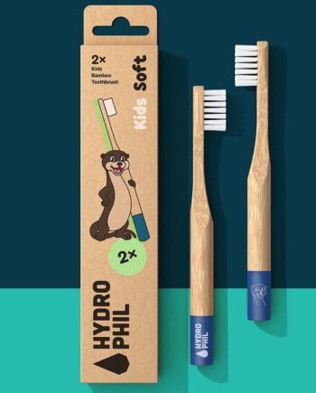 Hydrophil   2 Pak Bambus Tandbørster Børn   Otter