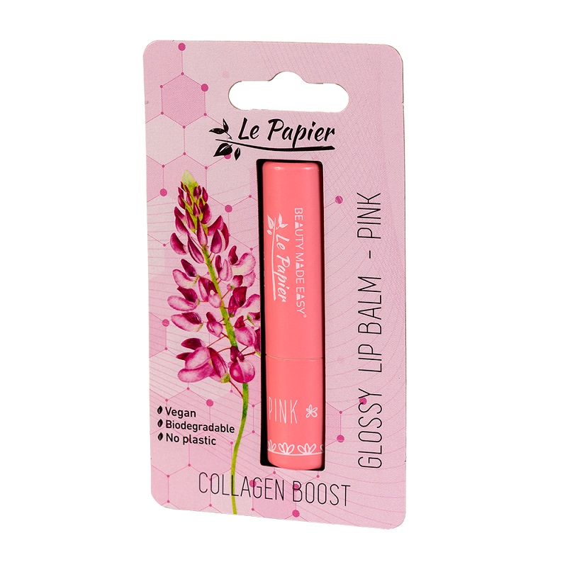 Le Papier Collagen Boost Glossy Lip Balm Pink
