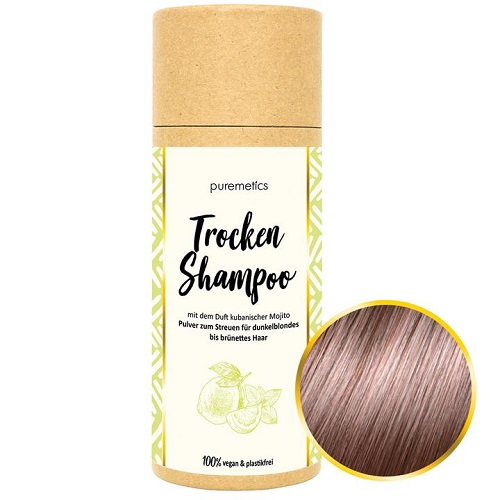 Puremetics Tørshampoo Til Brunt Mørkeblondt Hår Med Duft Af Mojito