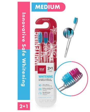 Splat    3  Pak Whitening Tandbørste   Medium