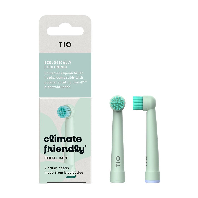 Tio Tiomatik 2 Pak El Tandbørstehoveder Medium Assorteret Farver