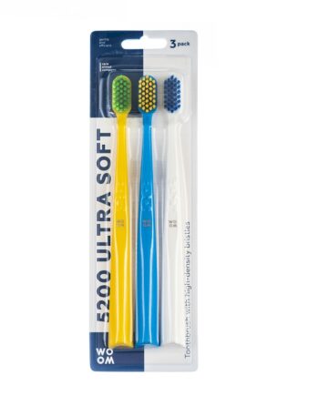 Woom   5200 Ultra Soft Tandbørster   3 Pak