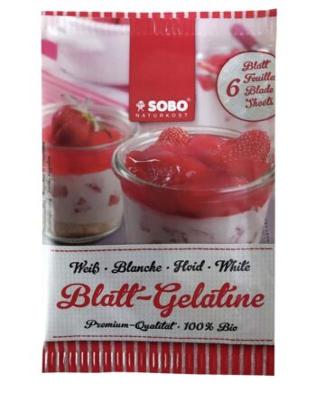 Biogan   Sobo   økologisk Husblas Gelantine 6 Blade