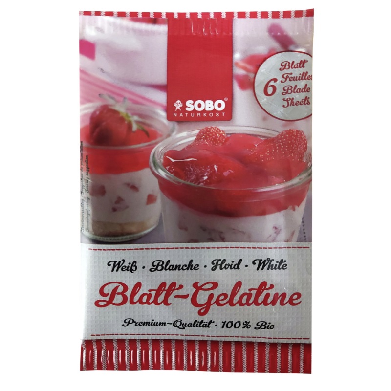Biogan Sobo økologisk Husblas Gelantine 6 Blade