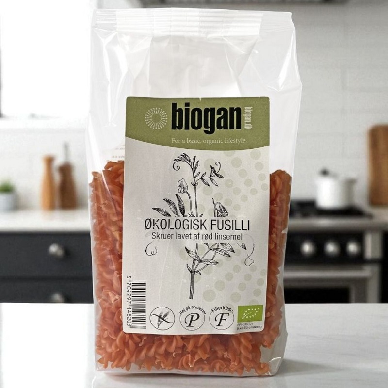 Biogan økologisk Fusilli Skruer Af Rød Linsemel
