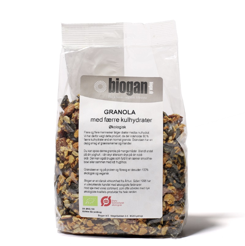 Biogan økologisk Granola Færre Kulhydrater
