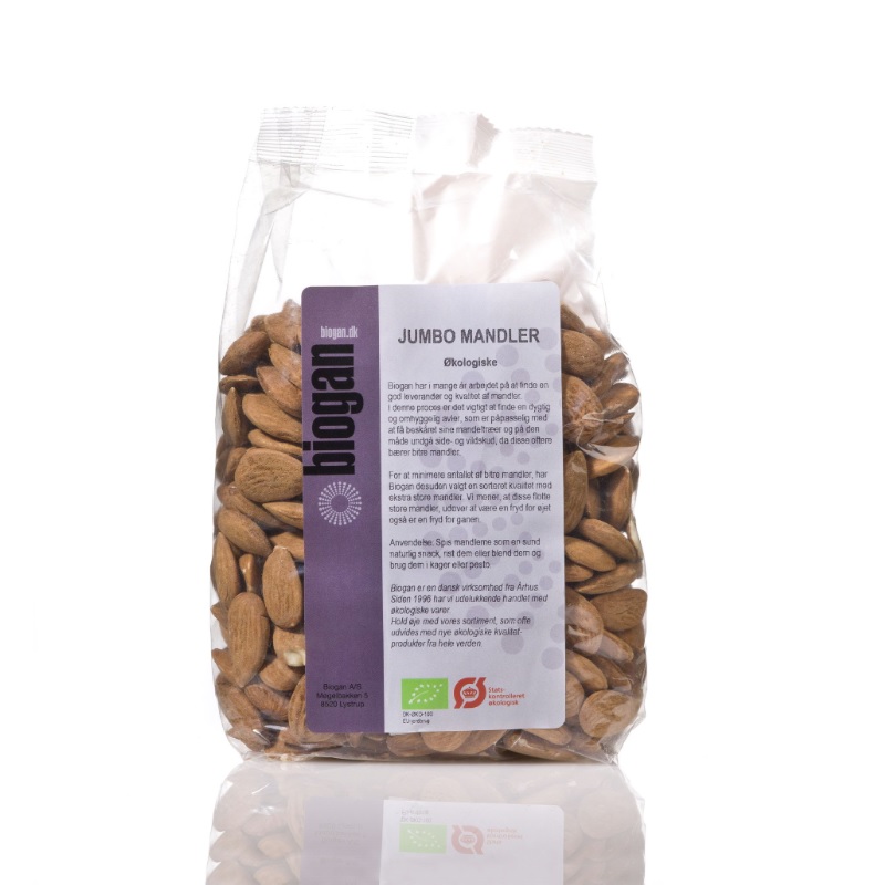 Biogan økologiske Mandler 500g