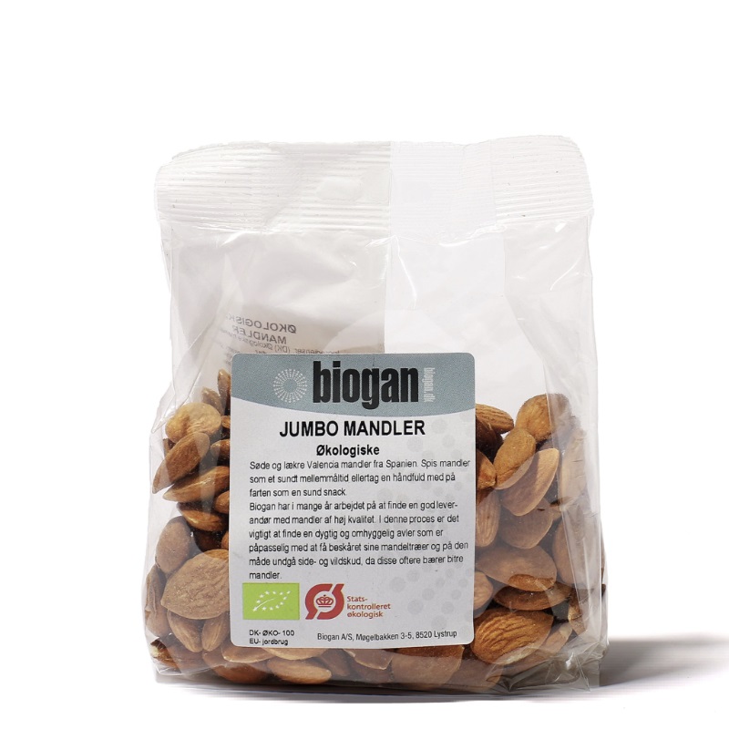 Biogan økologiske Mandler 200g