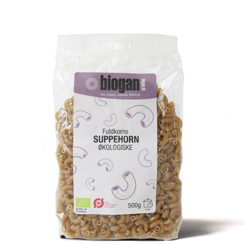 Biogan økologiske Suppehorn Fuldkorn