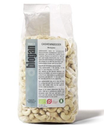 Biogan   økologsiske Cashewnødder 750g