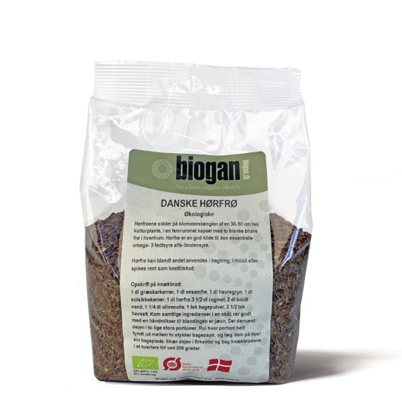 Biogan økologiske Danske Hørfrø 500g
