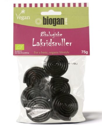 Biogan   økologiske Lakridsruller   Vegan