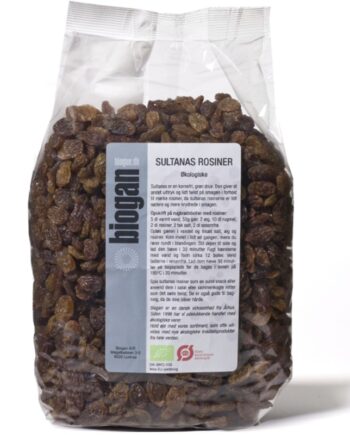 Biogan   økologiske Sultanas Rosiner 1kg