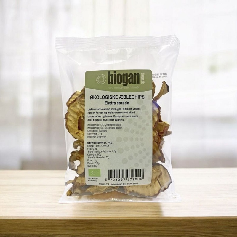 Biogan økologiske æblechips