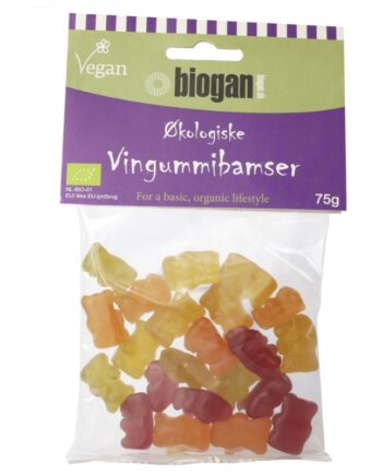 Biogan   økologiske Vingummibamser   Vegan