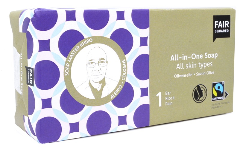 Fair Squared Storkøb 450g økologisk All In One Oliven øl Sæbebar