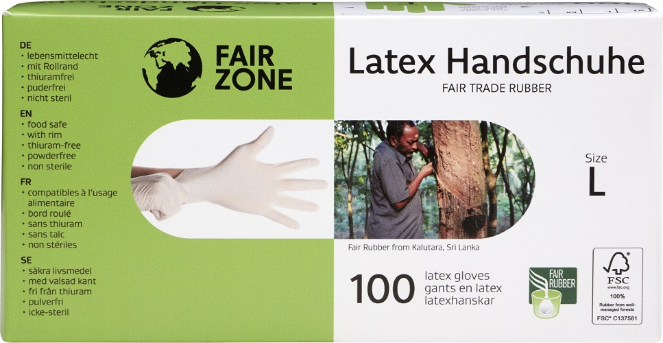 Fair Zone Latex Handsker Str L