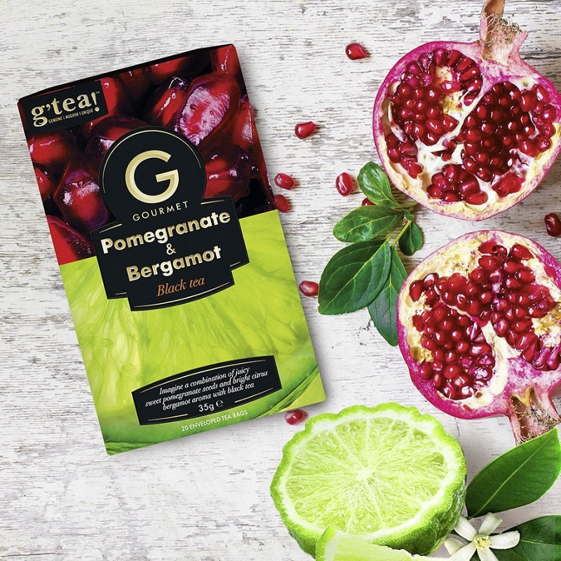 G Tea Gourmet Black Tea Pomegranate Bergamot