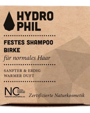 Hydrophil  økologisk Shampoobar Til Normalt Hår   Birke