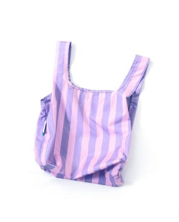 Kind Bag   Purple Stribs Indkøbspose I Mini