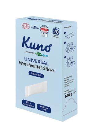 Kuno   Vaskemiddel I Sticks 20 Stk    Universal Med Duft